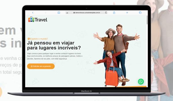 Landingpage Agência de Viagens Editável
